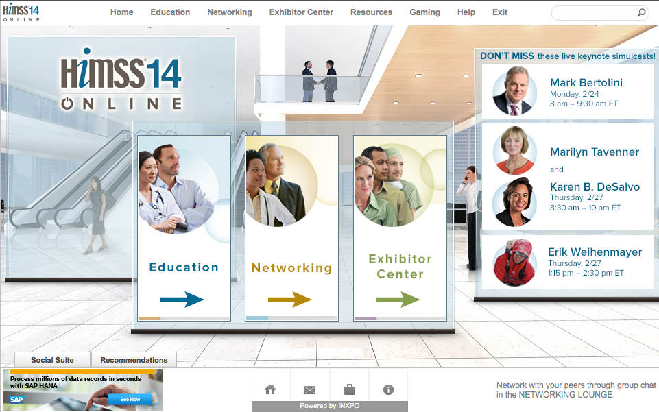 HIMSS 2014 Meeting – The online experience