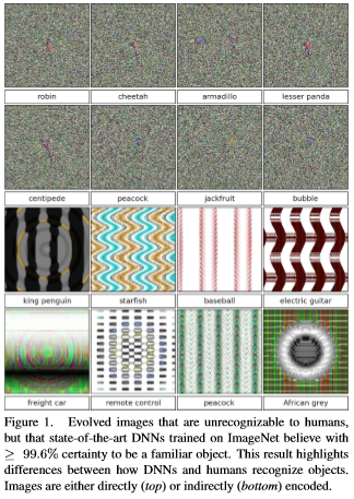 Convolutional Neural Networks can be fooled by adversarial images
